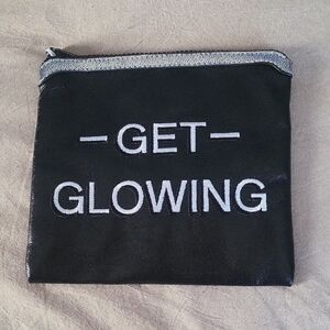 Black and Silver Men's Grooming Pouch